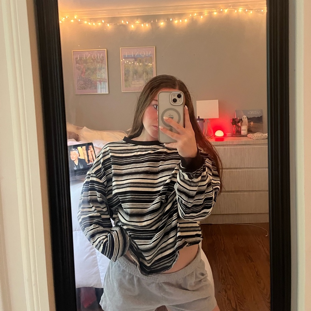 Black and white striped long sleeve #stripes